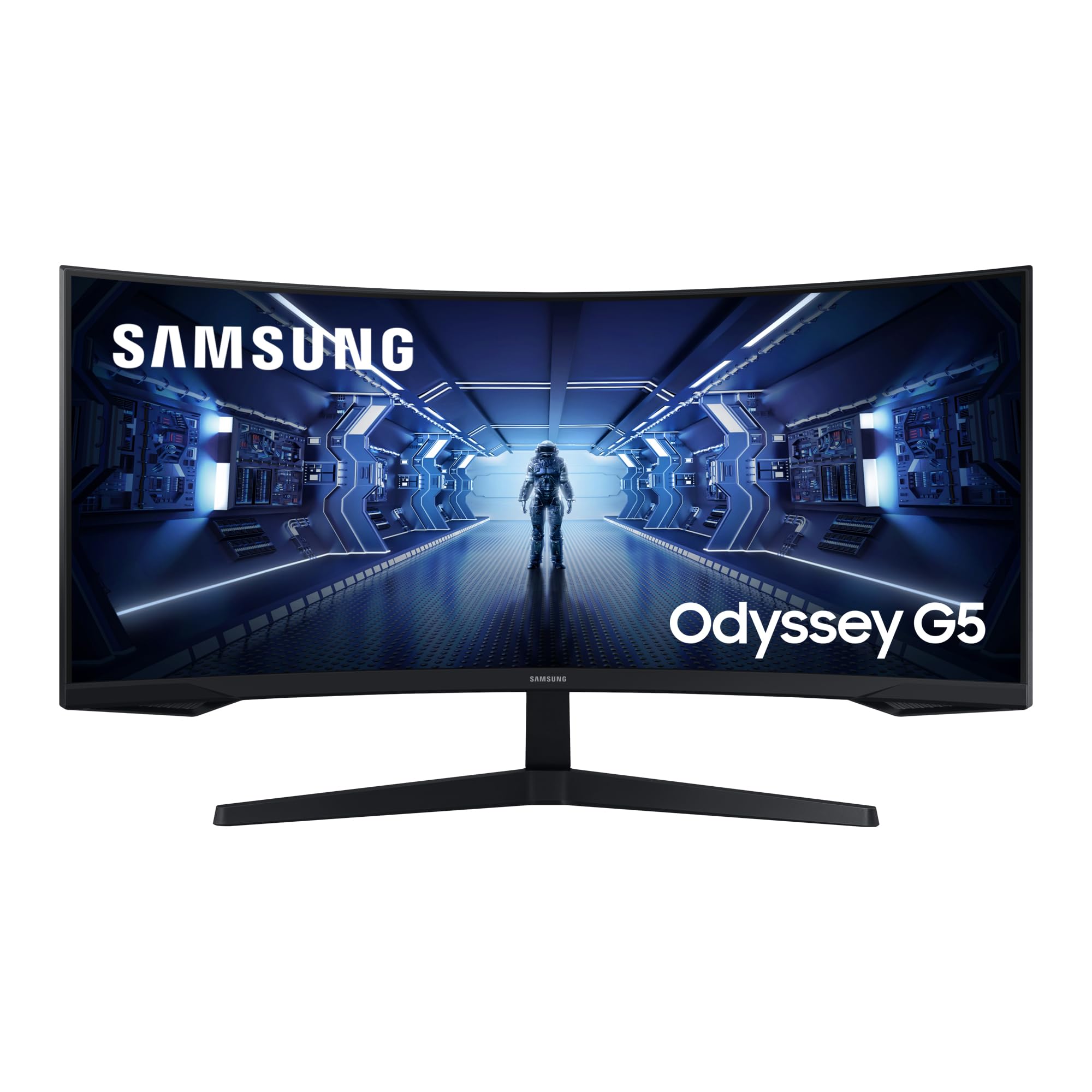Samsung Monitor Gaming Odyssey G5 (C34G55), Curvo (1000R), 34", 3440x1440 (Ultra WQHD), 21:9, HDR10, VA, 165 Hz, 1 ms, FreeSync Premium, HDMI, Display Port, PBP, Flicker Free