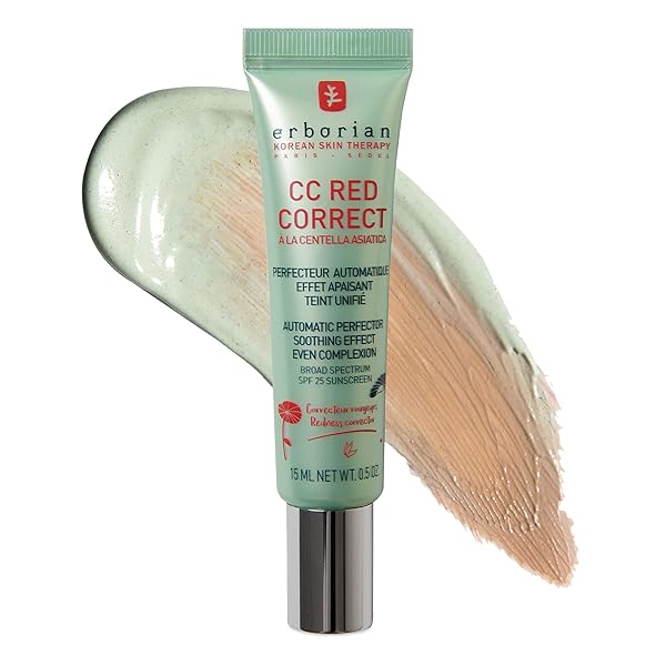 CC RED CORRECT – SKINCARE-FIRST GREEN COLOR CORRECTOR WITH CENTELLA ASIATICA, ILLUMINATING GREEN COLOR CORRECTOR WITH REDNESS COVERAGE AND SPF 25 – SOOTHES & HYDRATES – CICA, KOREAN SKINCARE – 0.5 OZ
