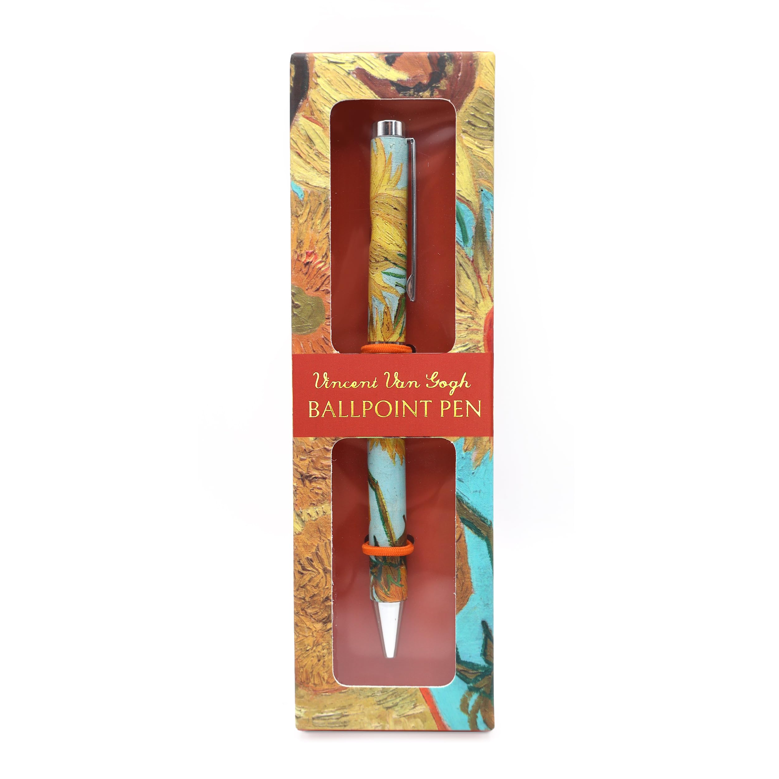 Robert Frederick Van Gogh Sunflowers Ballpoint Pen in Gift Box | Black Ink Twist Nib | Stylish Writing Pen | Elegant Stationery Gift