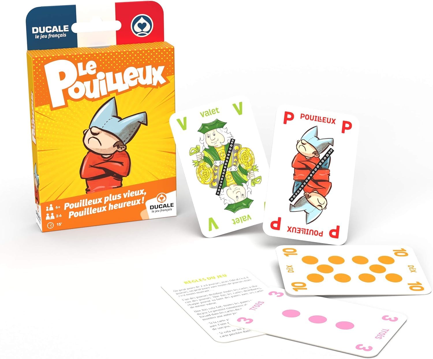 La Ducale - Le Pouilleux Junior - Child and Family Card Game - 2 to 6 Players - Ages 6 and up