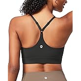 Heathyoga Sports Bras for Women Adjustable Strappy Sports Bra Y-Back Low Impact Racerback Workout Bra with Removable Pads
