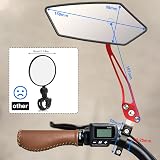 Diyife Bike Mirror 2Pcs HD Wide Angle 360° Adjustable 22-25mm Red view 2