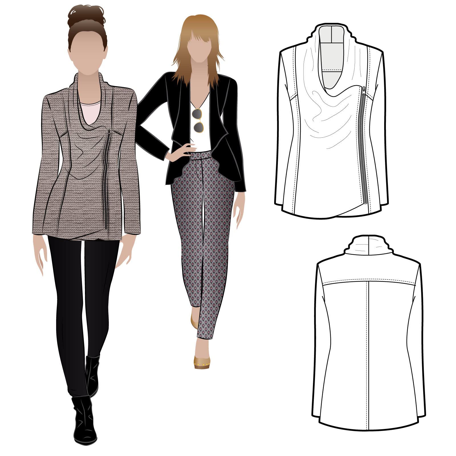 Style Arc Sewing Pattern - Marie Jacket (Sizes 04-16) - Click for Other