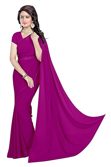 Textile Women's Georgette Saree With Unstitched Blouse Piece