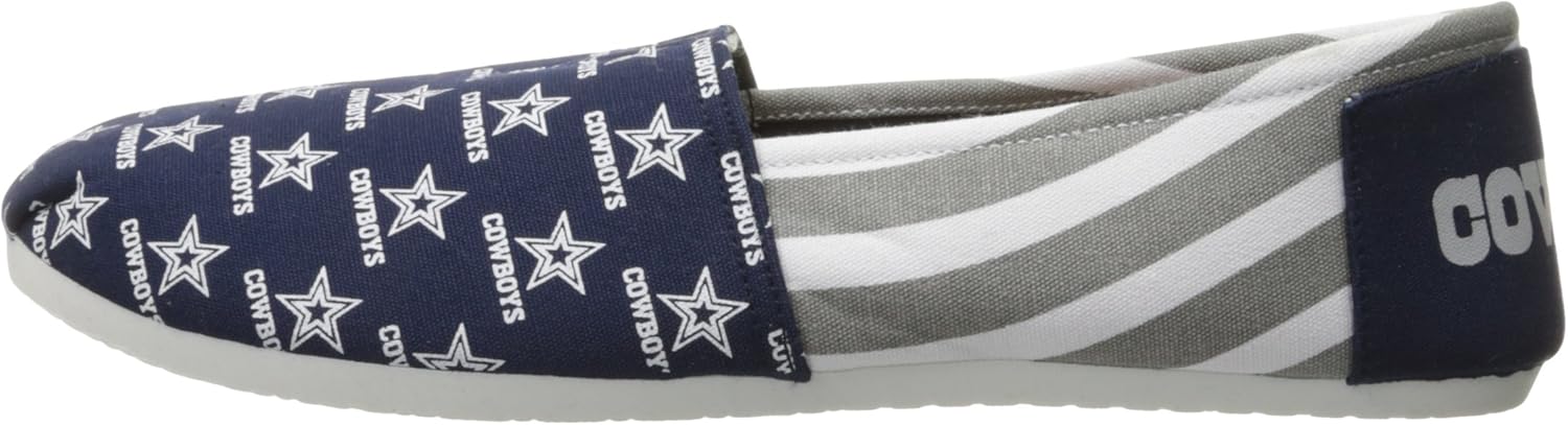 FOCO NFL Canvas Stripe Slip On Shoes : Clothing
