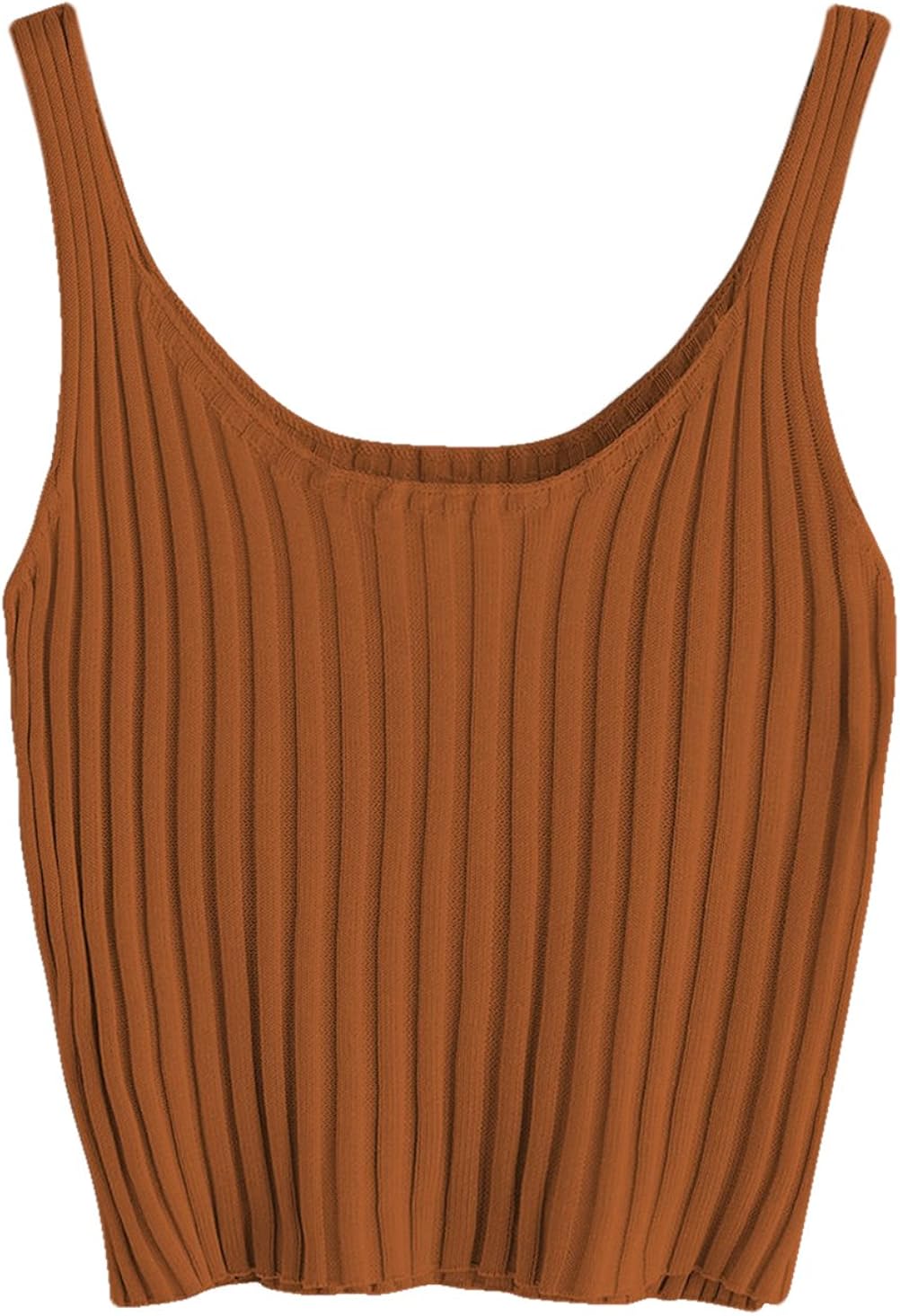 SweatyRocks Women's Ribbed Knit Crop Tank Top Spaghetti Strap Camisole Vest Tops at  Women’s Clothing store