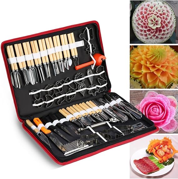 Kitchen Carving Tool, 80PCS/Set Culinary Carving Peeling Tools Kit