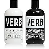 VERB Ghost Shampoo & Conditioner Duo Set - Infused with Moringa Oil -Cleanses + Moisturizes Fine and Weighed Down Hair - Vegan, No Parabens or Harmful Sulfates