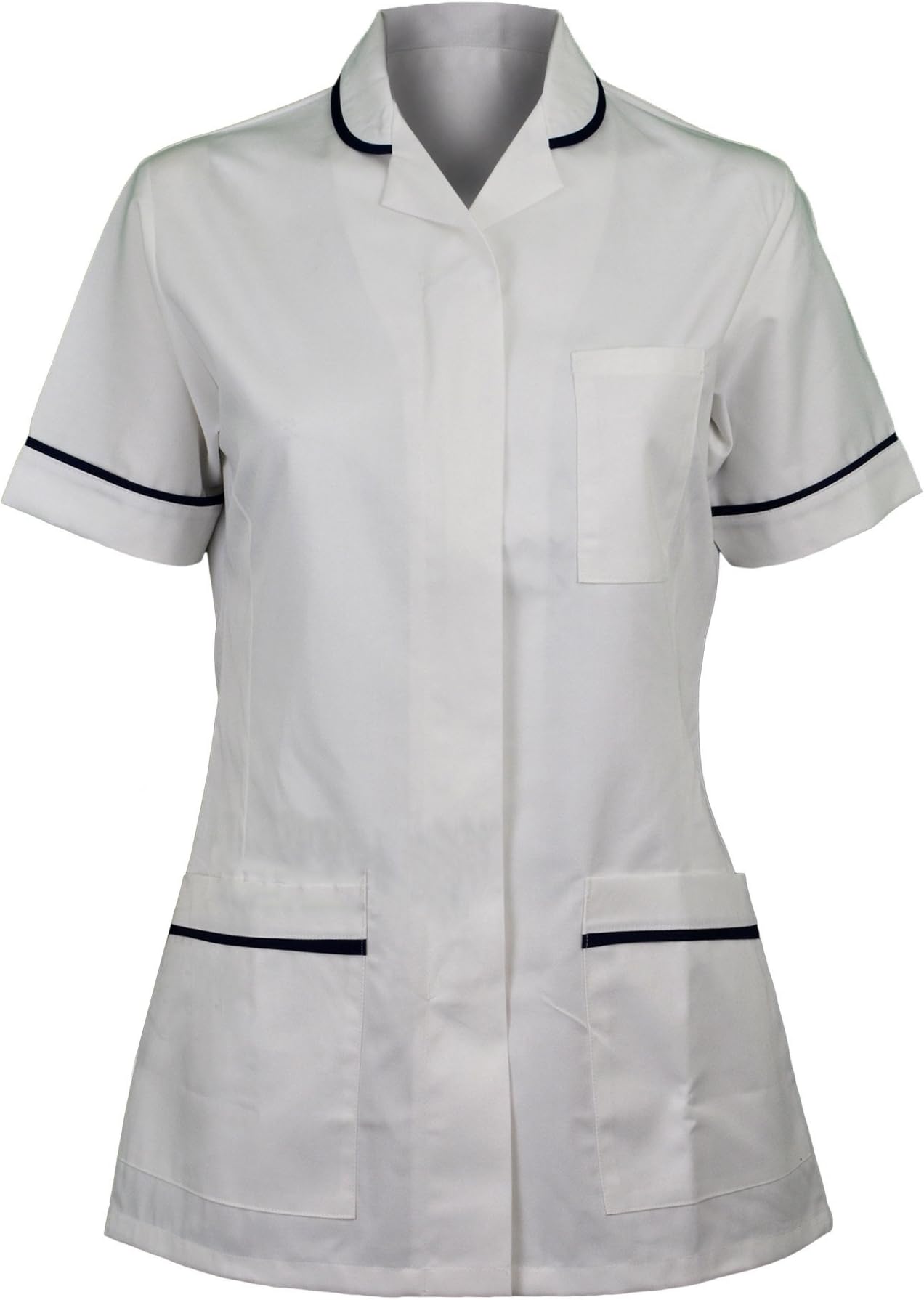 H M FASHION Womens Healthcare Tunic Round Collar Tunics Nurse Maid Dress Uniform -Size: 8 to 26 to Choose from