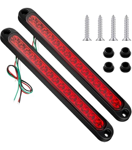 4Pcs 16 Inch Red 11 LED Trailer Tail Lights Bar Djibouti - View #2