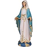 ARSTRIA Our Lady of Grace Statue 24‘’ High Blessed Holy Mother Virgin Mary Figure for Altar Religious Gift Devout Renaissance Collection Catholic Home Decor Resin Figurine