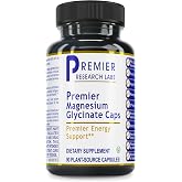 Premier Research Labs Magnesium Glycinate Supplement - Vegan - 90 Capsules | Pure Magnesium, High Absorption, Supports Sleep Quality, Chelated, Third Party Tested, Premier Energy Support