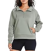 ALLZERO Women's Hoodies Fleece Quarter Zipper Sweatshirts Fall Fashion Pullover Sweaters Winter Clothes