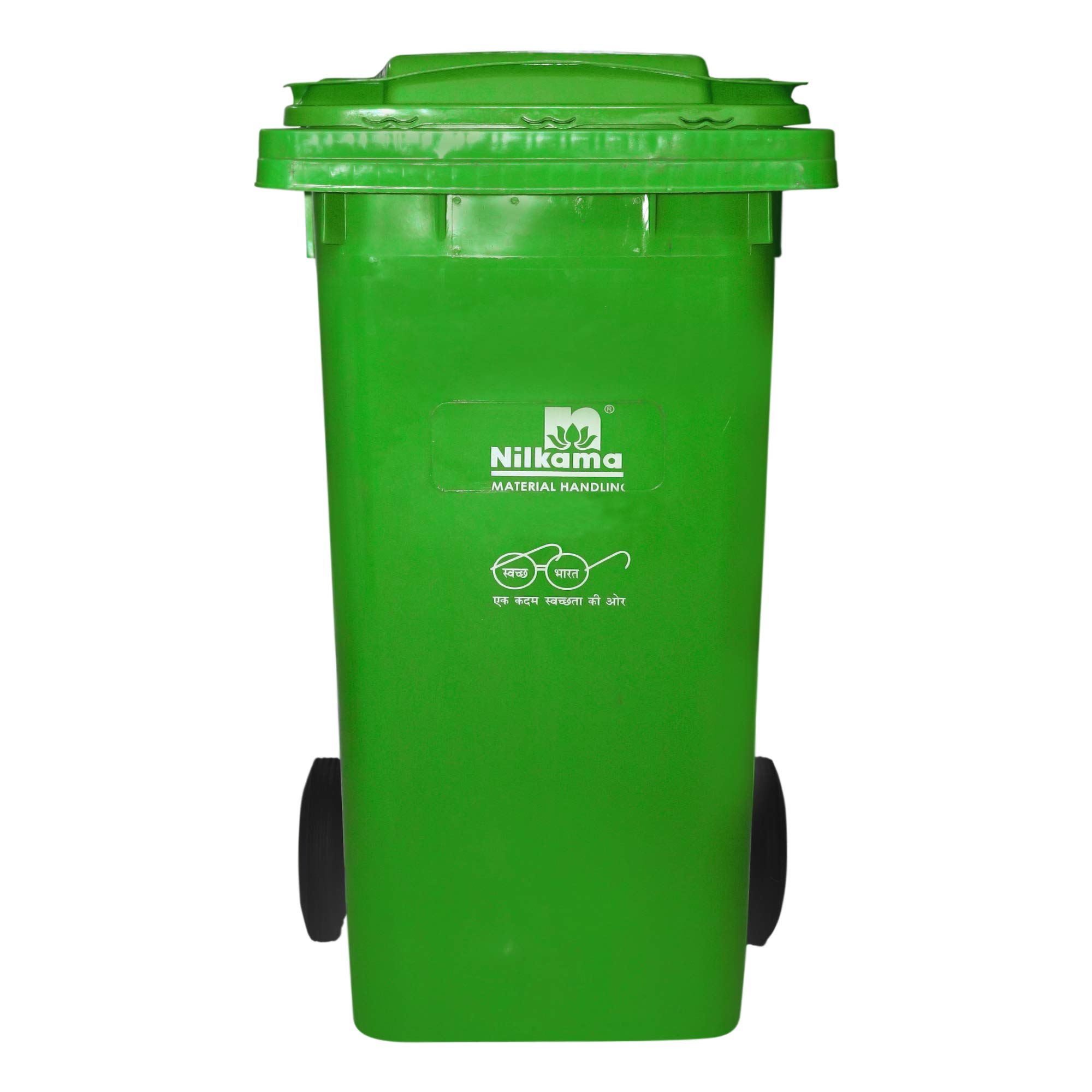 Buy Nilkamal 120 Ltr Wheel Garbage Dustbin Green Online at