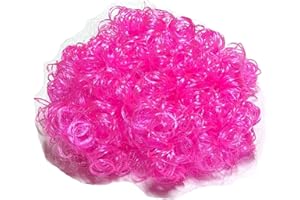 Linpeng Crafts, Curly, Making Supplies, Clown 2oz, Pink Doll Hair