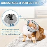Supet Cat Cone Collar Soft Recovery Adjustable Grey M for Cats & Small Dogs view 5