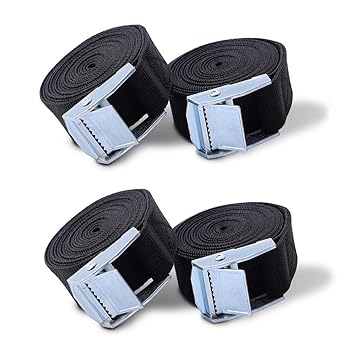 AIEVE 4 Pack Spanngurt Ratschengurt Zurrgurte Gurt mit Klemmschloss Zubehör für Motorrad Fahrrad