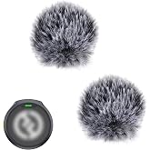 2-Pack Microphone Windscreen for Hollyland Lark M2 Mic, Furry Wind Cover