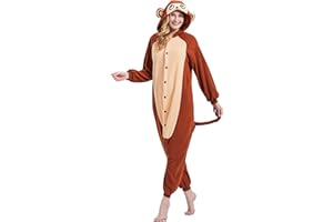 Magicalani Adult Onesie Pajamas - Unisex Halloween Animal Costume Sleepwear for Men & Women - Comfy & Fun Cosplay Outfit
