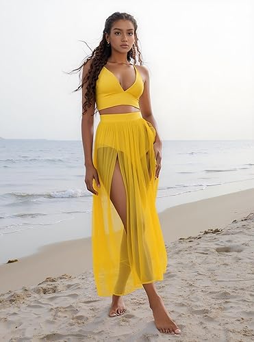 Women Sexy Piece Outfits Dress Chiffon Strap Deep V Neck Bra