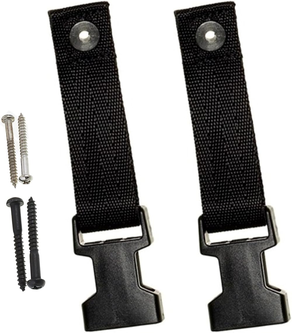 DiMarzio Cliplock Fasteners Black Set of Two 1 Inch Nylon Ends