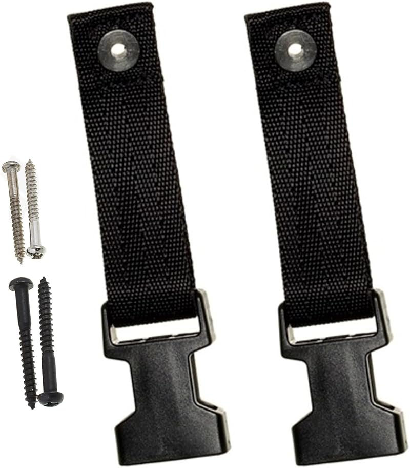 DiMarzio Cliplock Fasteners Black Set of Two 1 Inch Nylon Ends