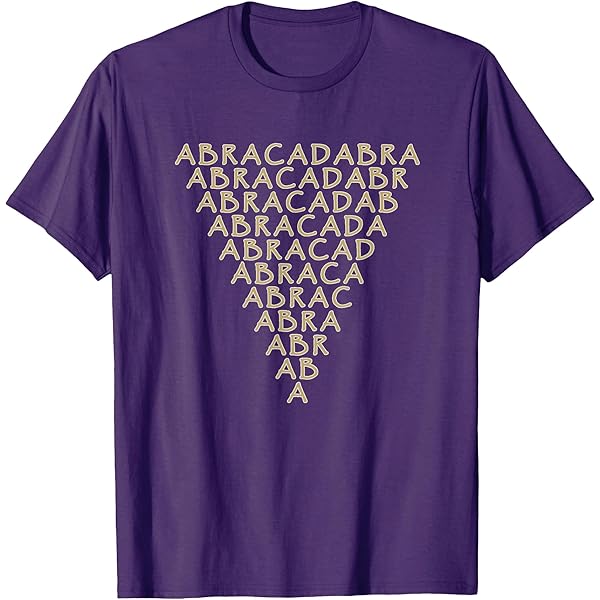Amazon.com: Abracadabra Triangle Protection Amulet Magic T-Shirt T