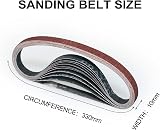 STEBRUAM Sanding Belts 10x330 mm 30 Pcs 40/60/80/120/180/240 Mix view 2