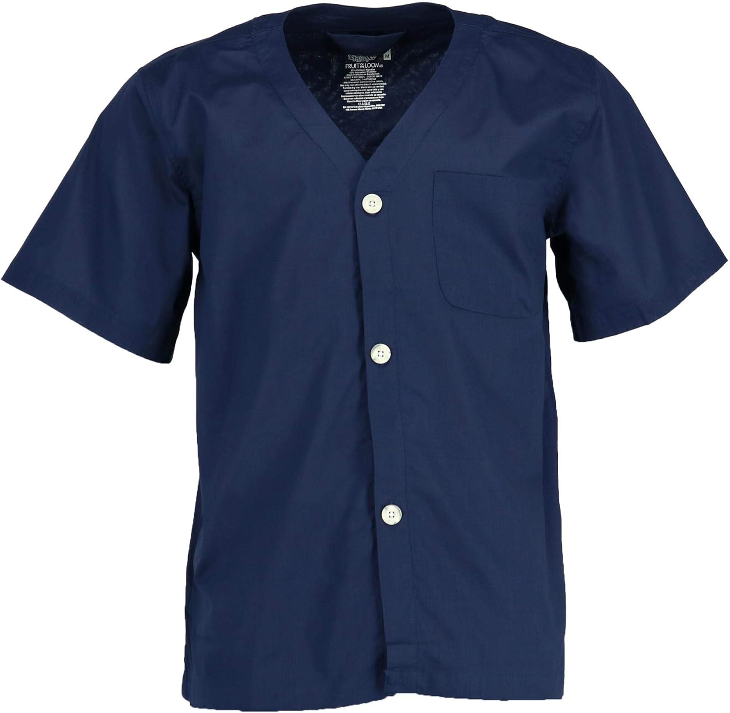 Fruit of the Loom Men's Broadcloth Short Sleeve Pajama Set: Clothing
