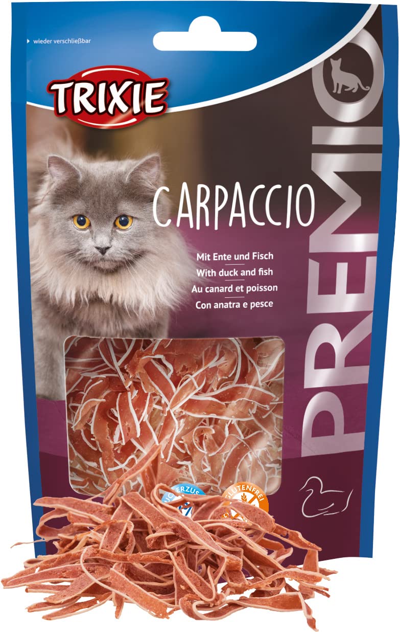 TRIXIE Cat Snack PREMIO Carpaccio - delicious cat treats with duck - gluten-free and without added sugar, 20g - 4277