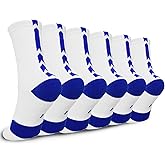Youth Thick Basketball Socks for Boys - Cushioned Sports Compression Sock for Active Kids, Fits Ages 6-12