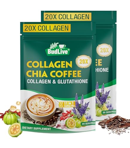 Amazon.com : FIT GUM 20X Collagen Chia Coffee - 11 in 1 Coffee Mix