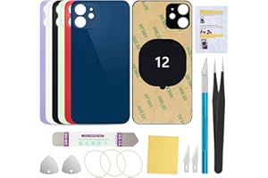 UooFide Rear Back Screen Glass Back Cover Replacement Compatible with iPhone 12 6.1-Inches All Carriers (Blue)