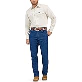 Wrangler Men's Cowboy Cut Western Chambray Snap Long Sleeve Work Shirt