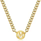 Yanxyad Stainless Steel 18K Gold Initial Necklace Gifts for Men Women A-Z Letter Pendant 20+3 Inch Chain Birthday Christmas Valentine Graduation Anniversaries for Him Her