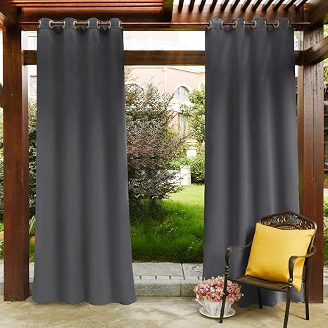 Amazon Com Pony Dance Blackout Outdoor Curtains Solid Indoor