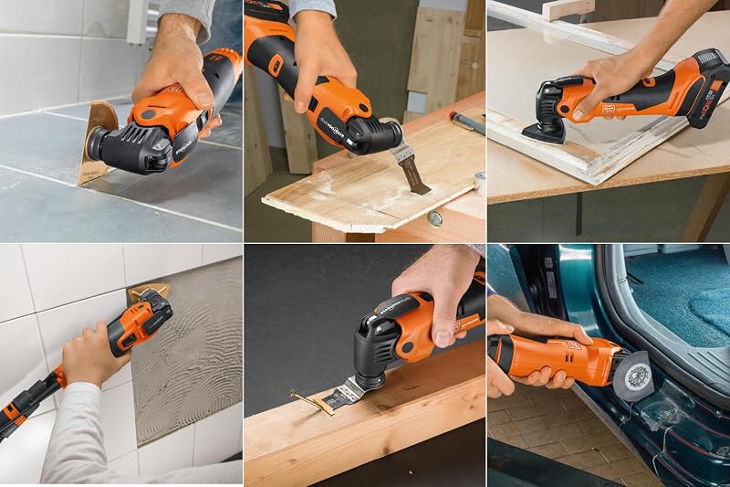Multimaster AMM 500 Plus Top 2.0 Ah AS, con 30 accessori per lavori di ristrutturazione e rinnovo, compatibile con AMPShare/BOSCH 18V, con caricabatteria GAL 1880 e 2 batterie Li-Ion 18V/2Ah