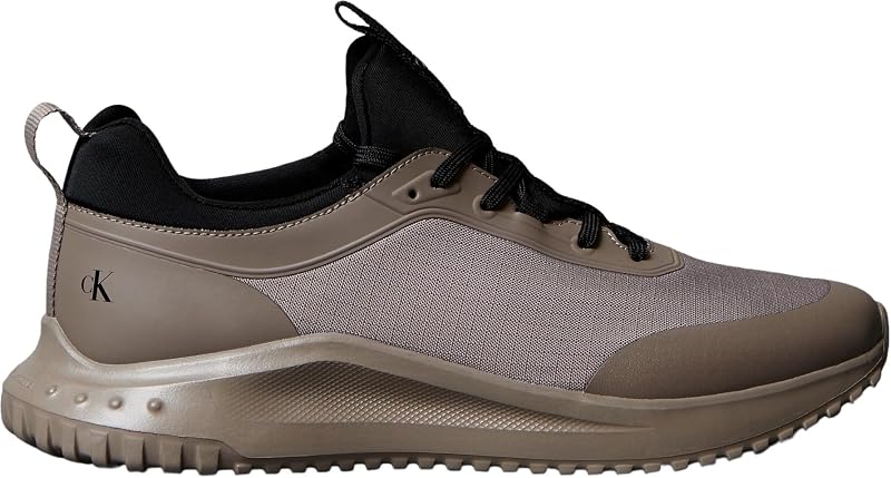 Runner Sneaker Hombre Eva Laceup Sock Mix sin Cordones, Marrón (Taupe Smog/Black), 42