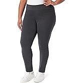 Gloria Vanderbilt Womens Pull on Trouser Mid Rise Slim Straight Leg Pant with Tummy Control Plus