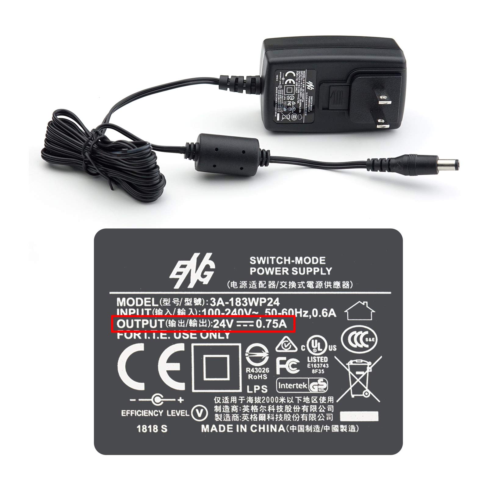 ISSCX Canon Power Adapter 24V 0.75A – For Pixma, Mg2120 Mg3120, K30330, Tested