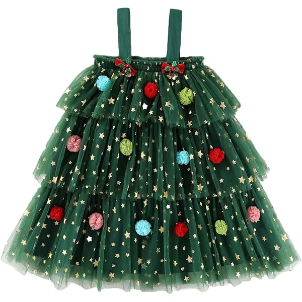 h and m christmas dresses Amazon.com: Honganda Fashion Kids Toddler Baby Girl Christmas Dress  Sleeveless Star Layered Tutu Dress with Pompom Balls Princess Dress (Green,  1-2 Years): Clothing, Shoes & Jewelry