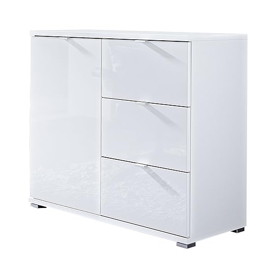 Germania 8723-84 5-tlg. Kommoden-Set Colorado in Weiß, 96 x 84 x 40 cm (BxHxT)