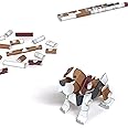 PIPEROID Animals Beagle Dog - Japanese 3D Paper Dog Puzzle DIY Origami Kit for Kids and Adults