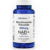 Niacinex NAD+ Supplement - 600mg Pure Nicotinamide Riboside (NR) - Healthy Aging, Mental Clarity & Energy Booster - Cell Regeneration Supplements for Women and Men - 60 NAD Plus Capsules - Made in USA