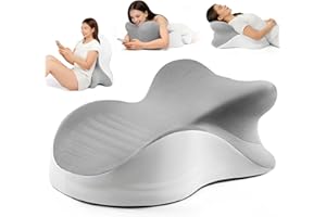 YRuiSofut Memory Foam Ergonomic Wedge Pillow, Reading Pillow for Bed, Headboard Pillow Support for Back Pain, Acid Reflux & S