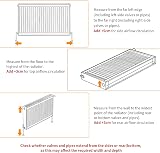 FATIVO High 100cm Radiator Cover MDF White Horizontal Slats view 8