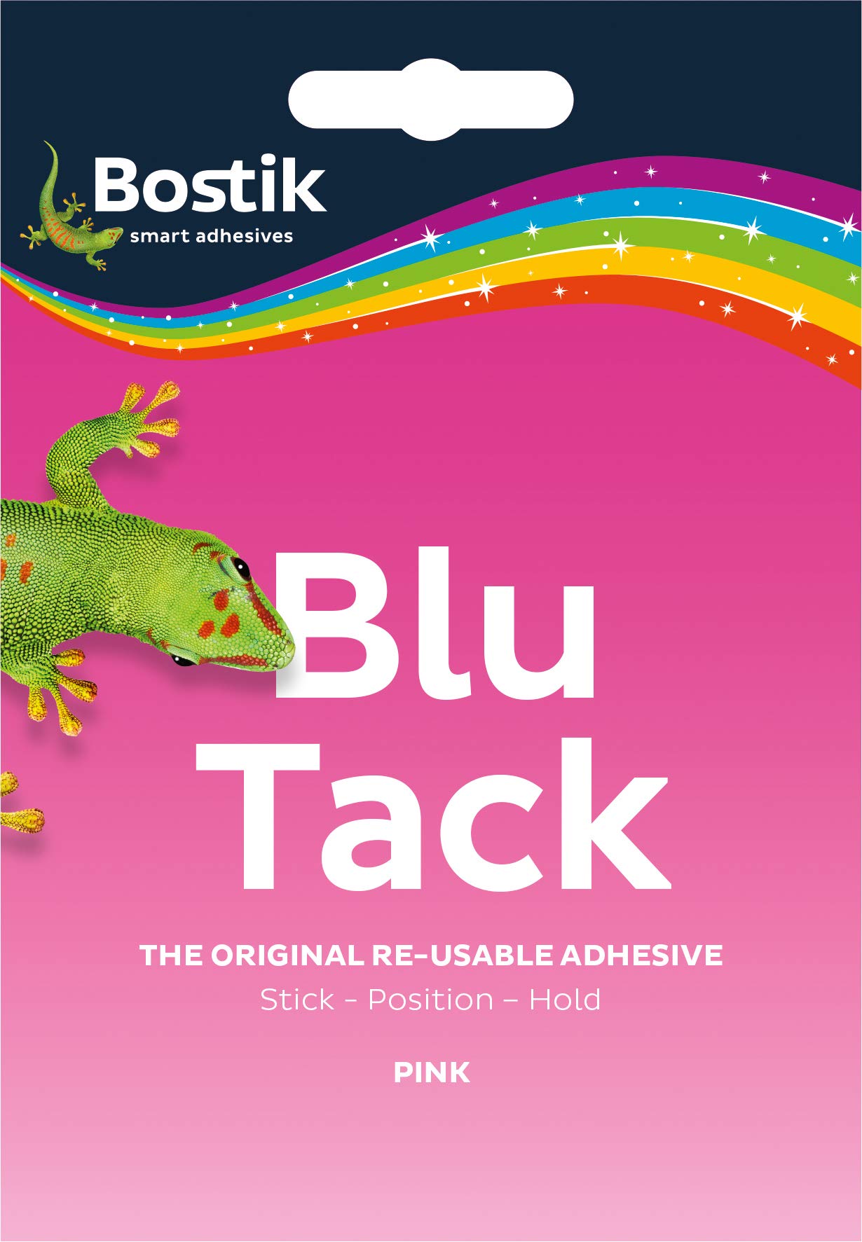 2 x Bostik bostick original blu blue pink tack adhesive glue handy pack approx 60g 801608 new Pack of 2