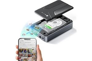 Yottamaster 1 Bay Desktop NAS for 2.5" SATA HDD/SSD, Quad Core CPU, 1GbE Port, 1GB RAM DDR4, Network Attached Storage for Hom