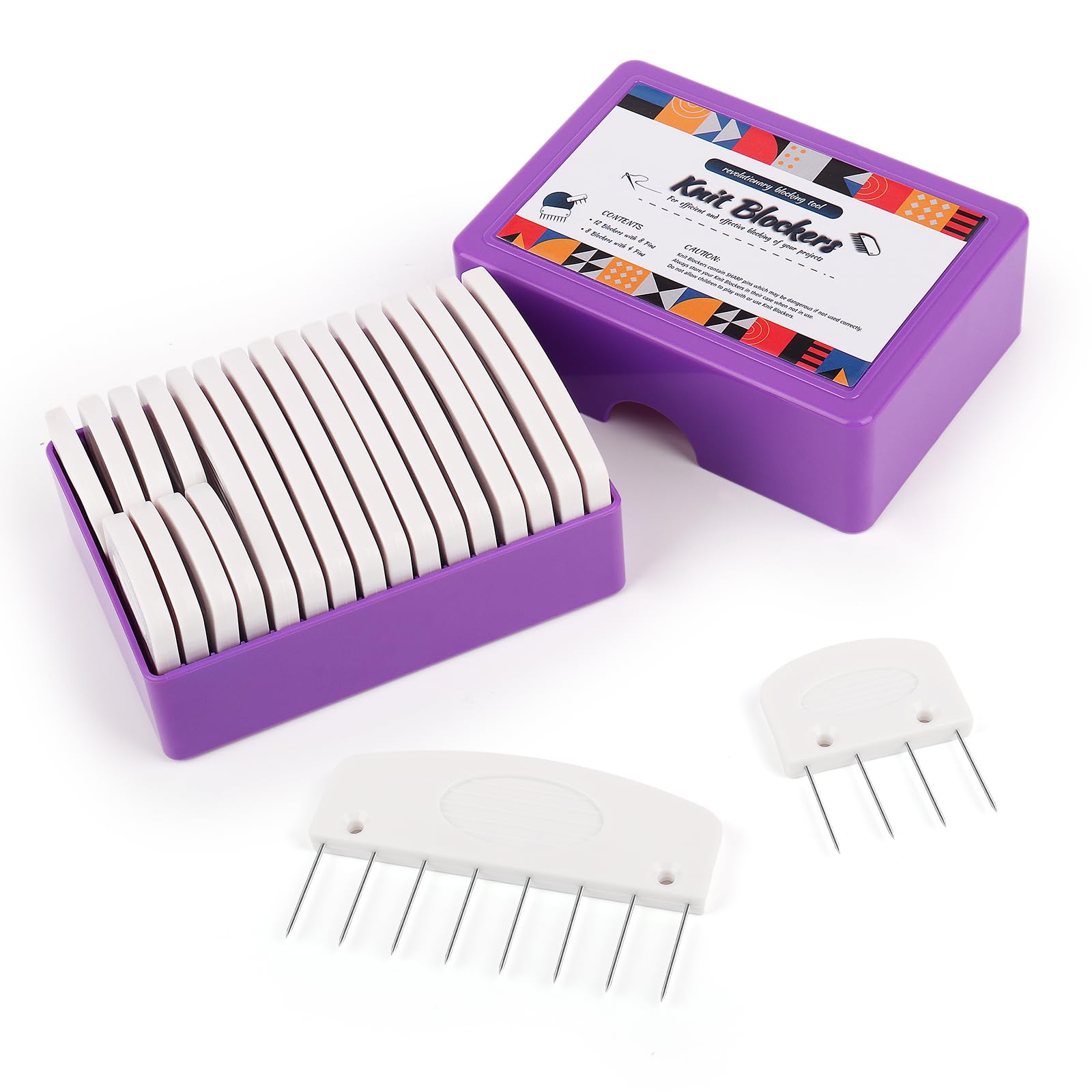 Coopay Knit Blocking Kit - Blockers, Combs & Pins for Knitting, Crochet & Sewing Projects