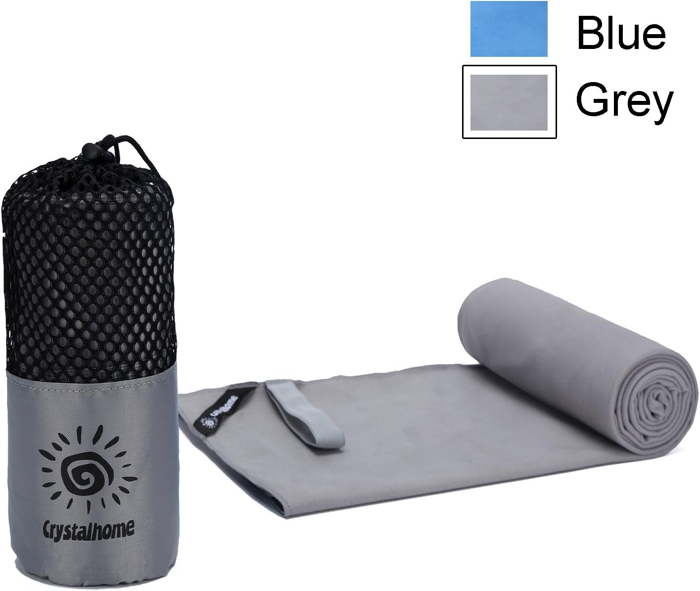 Crystalhome Fast Dry Towel Absorbent Ultra, Compact Microfiber Sports Travel Bath Towels Quick Dry, Fast Drying Towel XL 32x50 Inches & Super Large Lightweight for Camping, Yoga, Beach, Spa Etc.